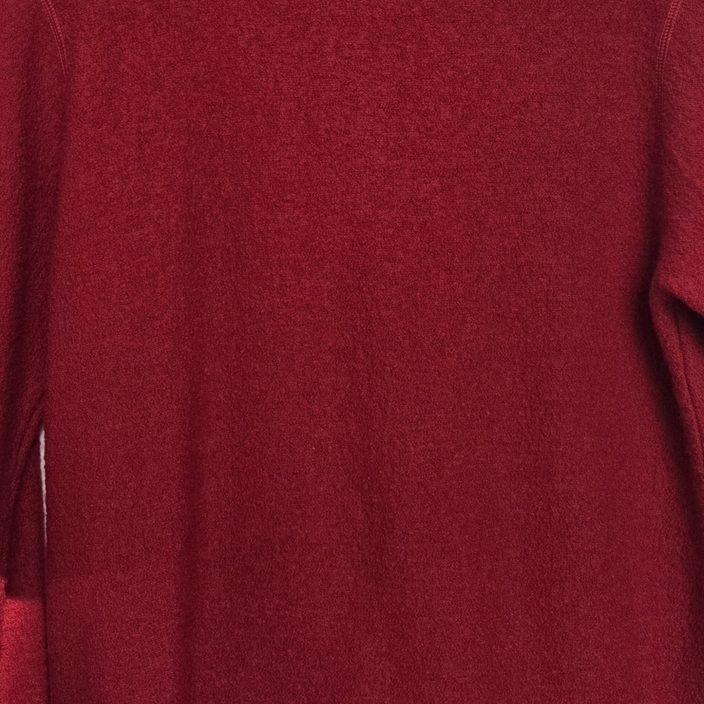 Vintage Conrad C 100% Wool Deep Red Full Zip Pocket Open Hand Beaded Cardigan - Picture 10 of 14